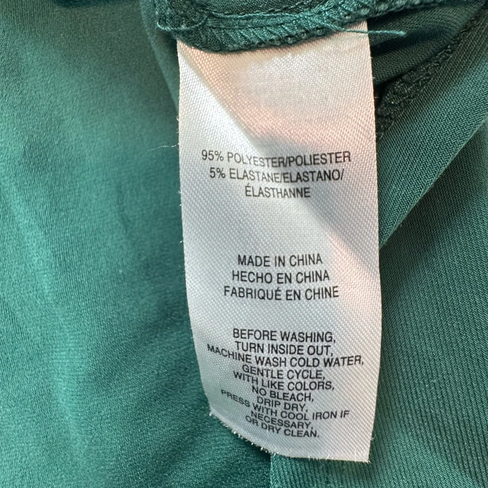 Jones New York Green Polo Collar 3/4 Sleeve Blouse - Picture 8 of 8